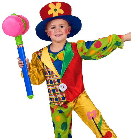 Déguisement clown multicolore garçon