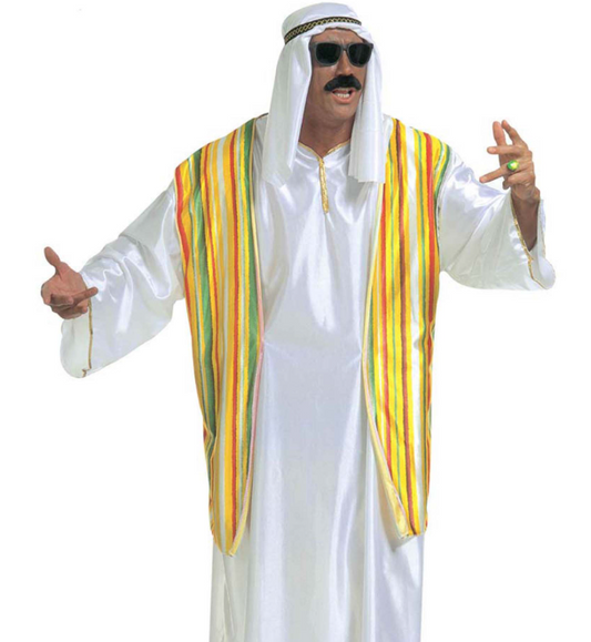 Déguisement cheikh arabe coloré homme