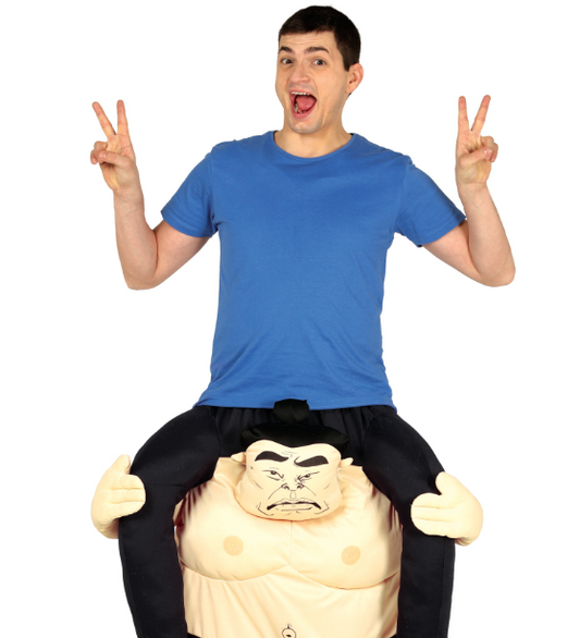 Déguisement homme à dos de sumo adulte
