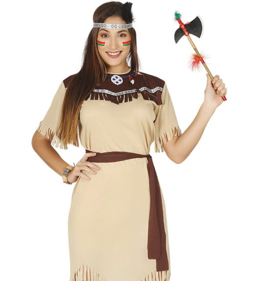 Déguisement indienne des rêves beige femme