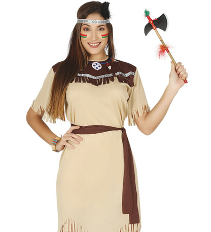 Déguisement indienne des rêves beige femme