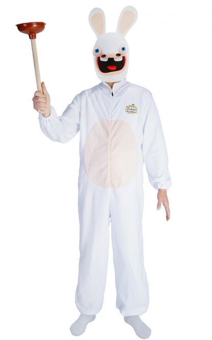 Déguisement avec masque Lapins Cretins™ adulte