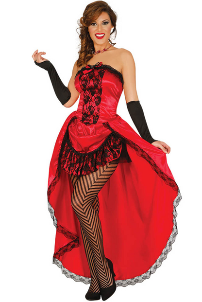 Déguisement miss burlesque rouge femme