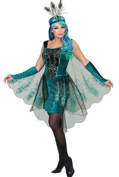 Déguisement paon majestueux femme