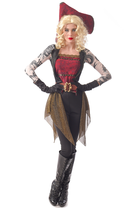 Déguisement pirate tatouée femme